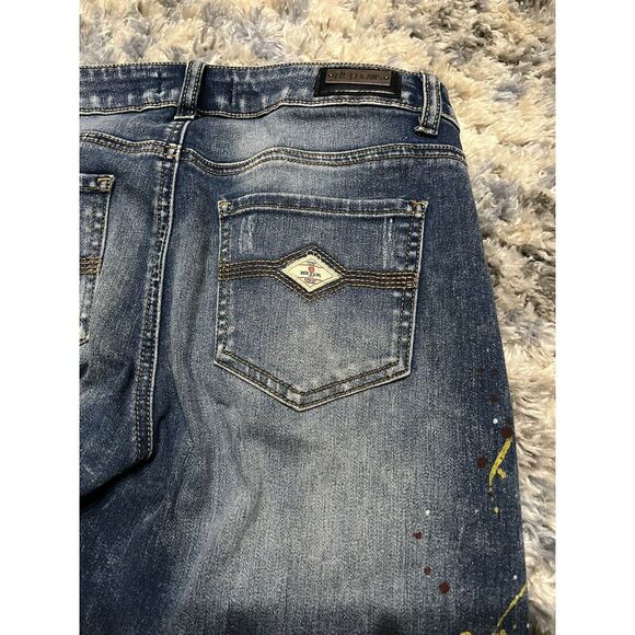 Red Jeans NYC Paint Splatter Size 8 Skinny Unique - Picture 5 of 5